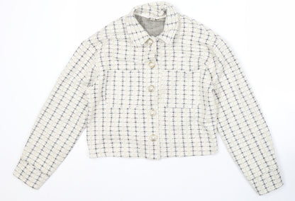 Womens UK Size 12 Miss Selfridge White Basic Jacket