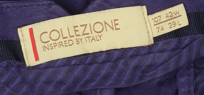 Marks and Spencer Men's Blue Trousers Size 42