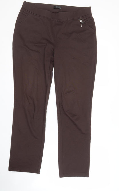 Claudia.C Women's Brown Skinny Trousers S