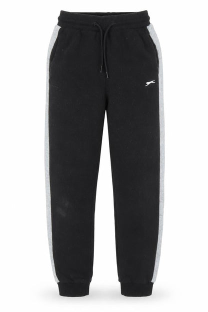 Front view of Slazenger boys’ black jogger trousers, 7-8 years, polyester