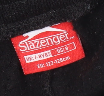 Slazenger Boys Black Jogger Trousers, 7-8 Years, Polyester