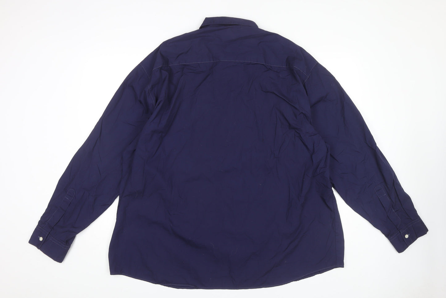 Mens UK Collar Size 2XL Burton Smart Blue  Dress Shirt