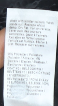 River Island Women's Black Animal Print Trousers UK 16