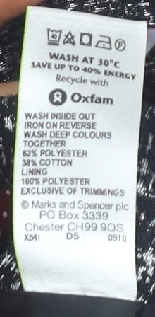 Marks and Spencer Women's Black Pencil Skirt, Size 12