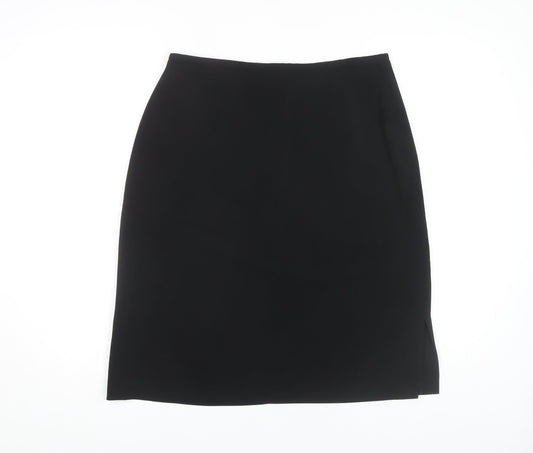 Amaranto Women's Black Pencil Skirt, Size 14