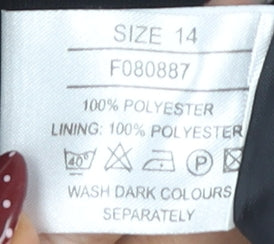 Amaranto Women's Black Pencil Skirt, Size 14