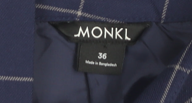 Monki Women's Blue Check Pencil Skirt Size 8