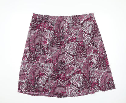 Damart Women's A-Line Multicoloured Skirt Size 24