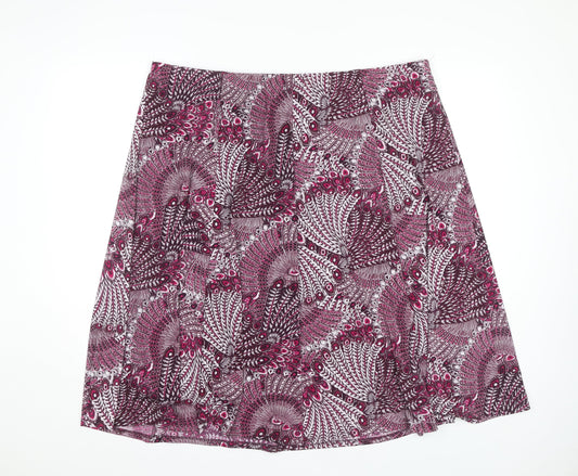 Damart Women's A-Line Multicoloured Skirt Size 24