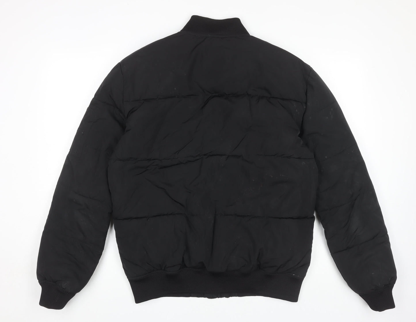 Mens UK Size S H&M Black Bomber Jacket