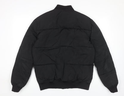 Mens UK Size S H&M Black Bomber Jacket