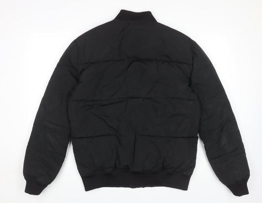 Mens UK Size S H&M Black Bomber Jacket