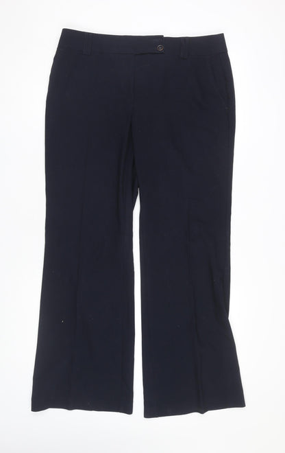 Womens UK Size 14 Marks and Spencer Regular Fit Dress Pants Black Trousers