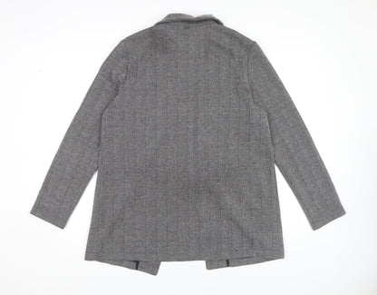 H&M Grey Women's Coatigan - M, Knit Herringbone Style