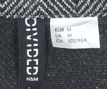 H&M Grey Women's Coatigan - M, Knit Herringbone Style