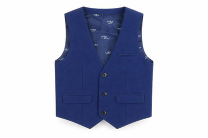 Marks and Spencer Boys Blue Suit Waistcoat 5-6 Years