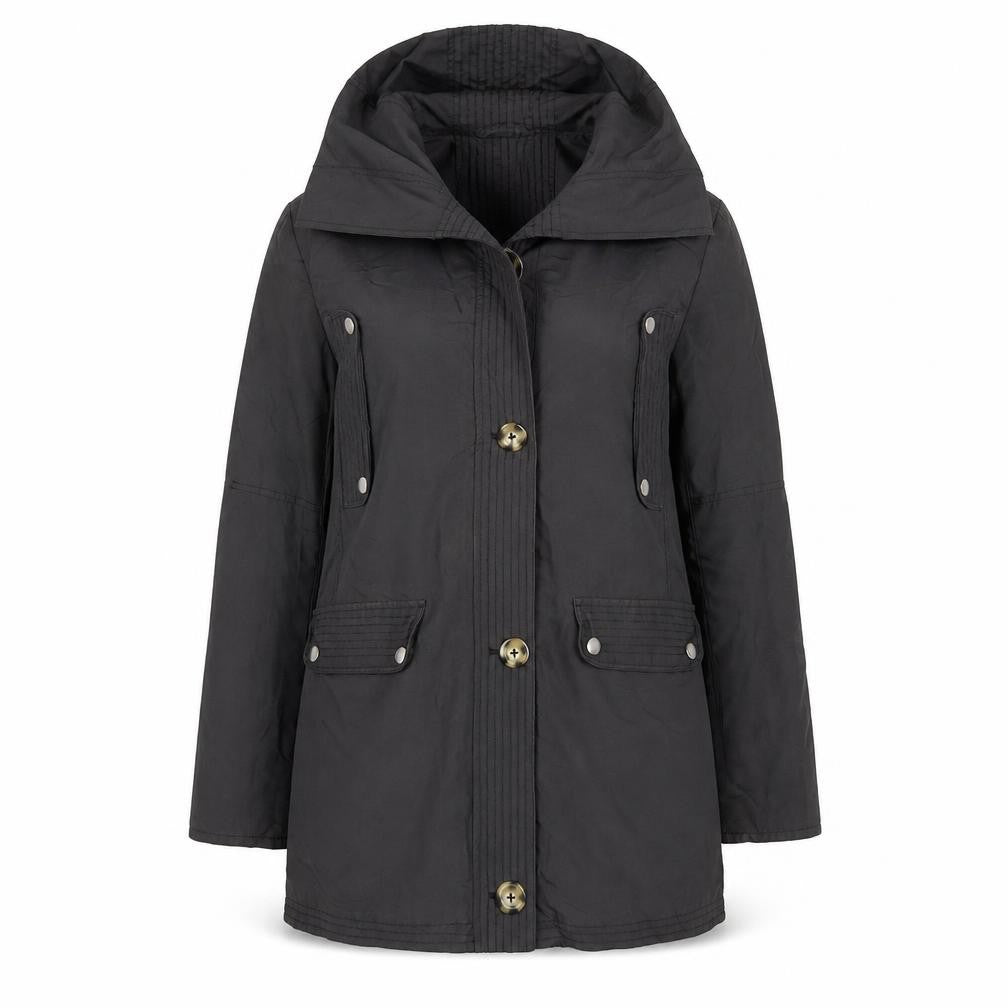 Womens UK Size 12 Clements Ribeiro Black Rain Coat