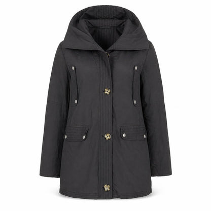 Womens UK Size 12 Clements Ribeiro Black Rain Coat