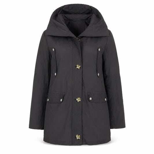 Womens UK Size 12 Clements Ribeiro Black Rain Coat