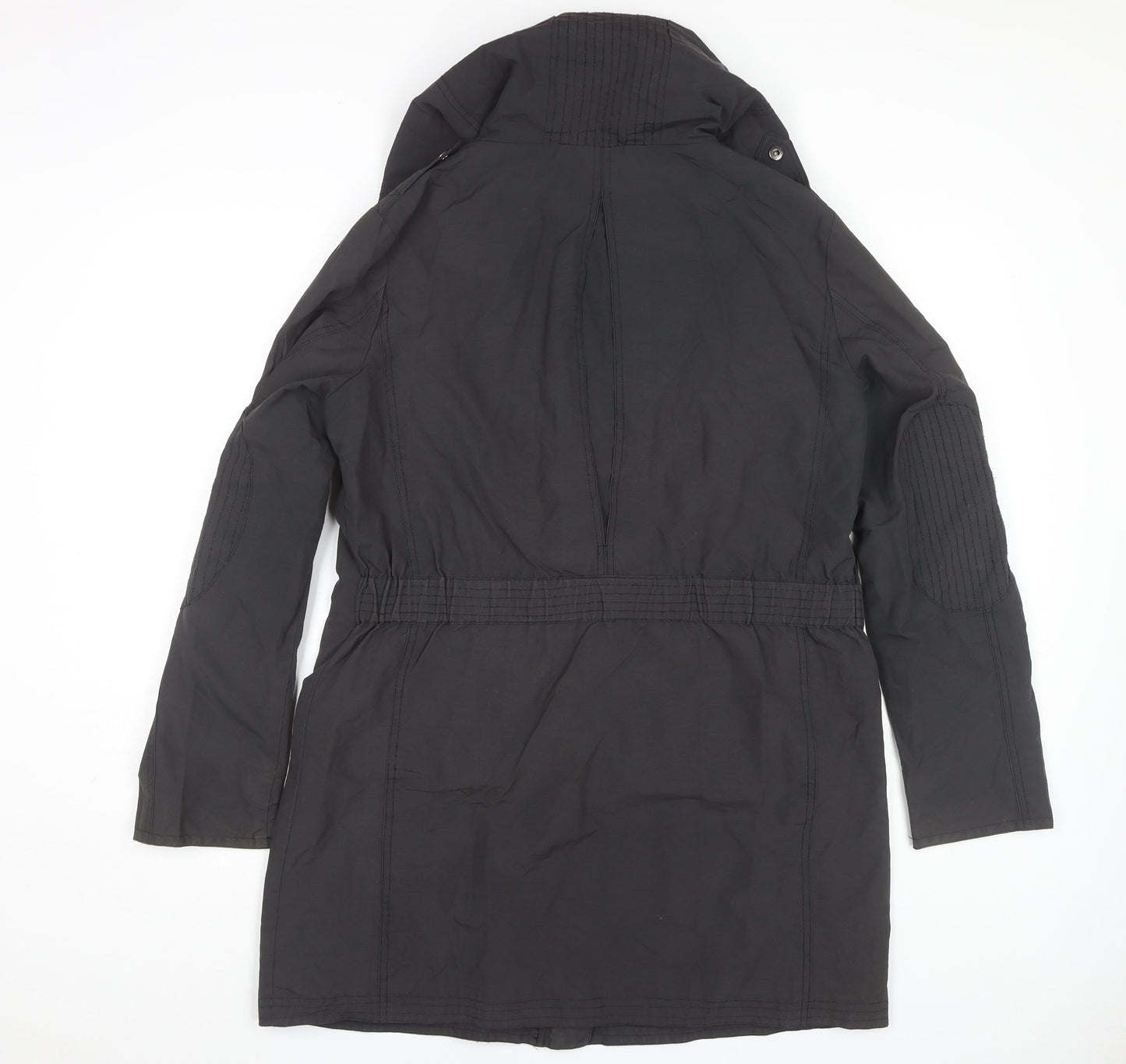 Womens UK Size 12 Clements Ribeiro Black Rain Coat