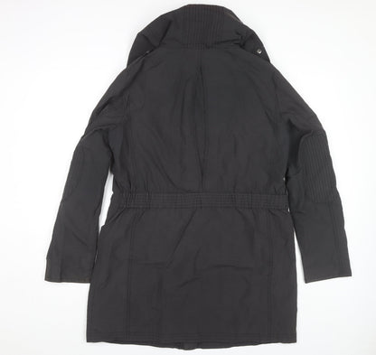 Womens UK Size 12 Clements Ribeiro Black Rain Coat