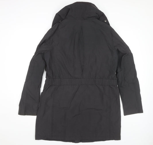Womens UK Size 12 Clements Ribeiro Black Rain Coat