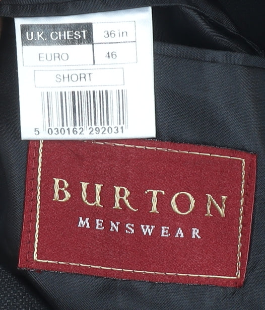 Mens UK Size 36 Burton Regular Grey Suit Jacket
