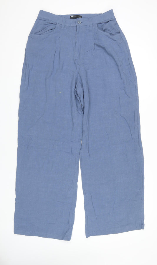 ASOS Design Women's Blue Wide-Leg Trousers Size 12