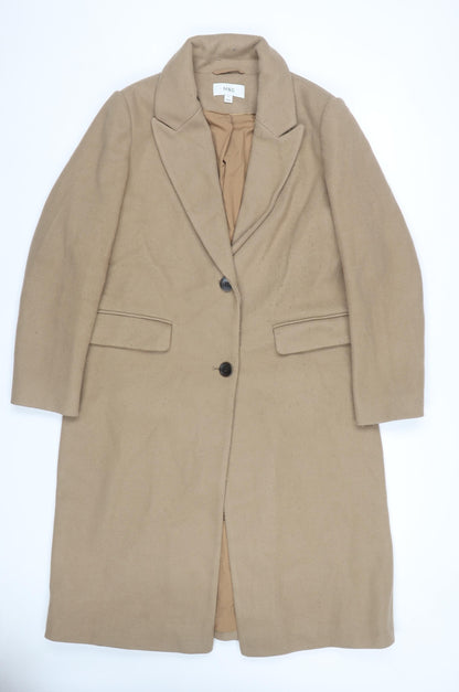 Womens UK Size 16 Marks and Spencer Beige Overcoat