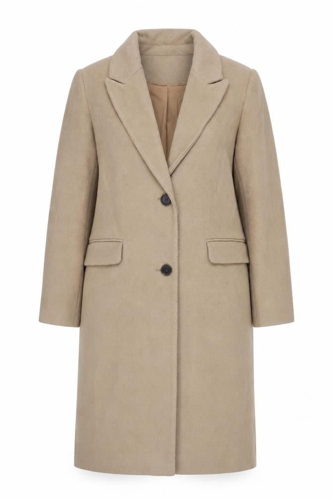 Womens UK Size 16 Marks and Spencer Beige Overcoat