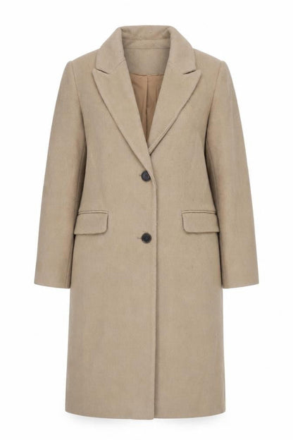 Womens UK Size 16 Marks and Spencer Beige Overcoat