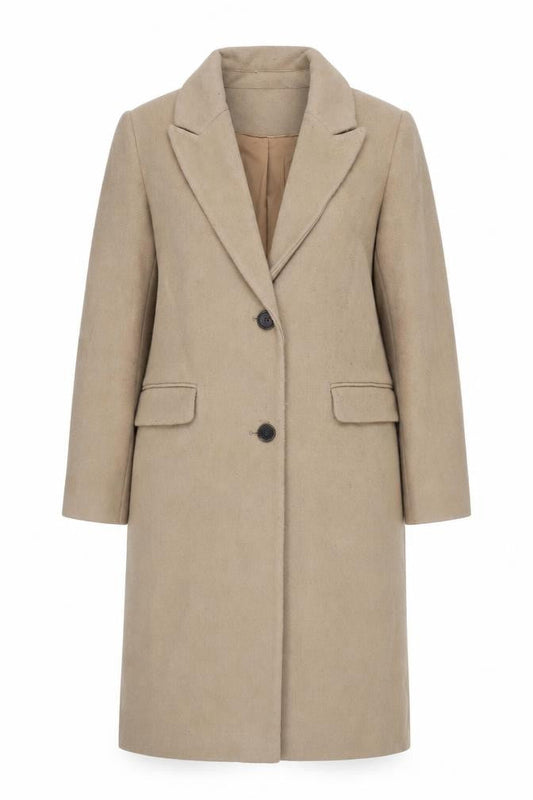 Womens UK Size 16 Marks and Spencer Beige Overcoat