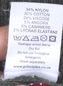 Womens UK Size 14 Principles Green Pullover Jumper