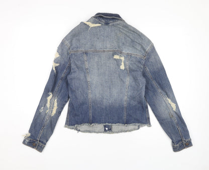 Womens UK Size XS Hollister Blue Denim Jacket