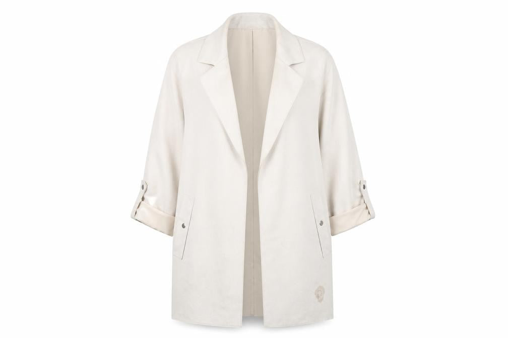 Pull&Bear Women's Beige Mid-Length Coat Size S
