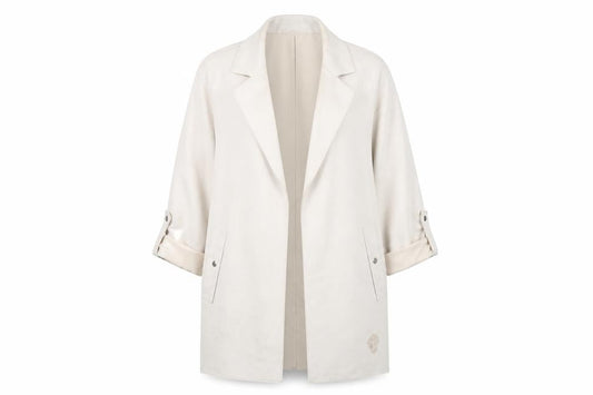 Pull&Bear Women's Beige Mid-Length Coat Size S
