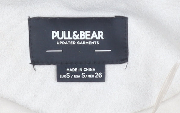 Pull&Bear Women's Beige Mid-Length Coat Size S