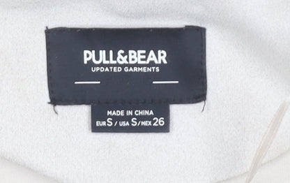 Pull&Bear Women's Beige Mid-Length Coat Size S