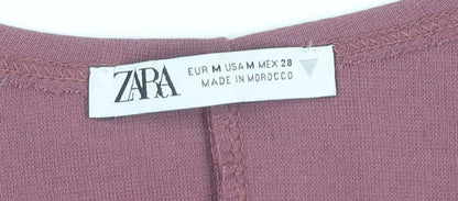 Zara Women's Pink Bodycon Dress Size M