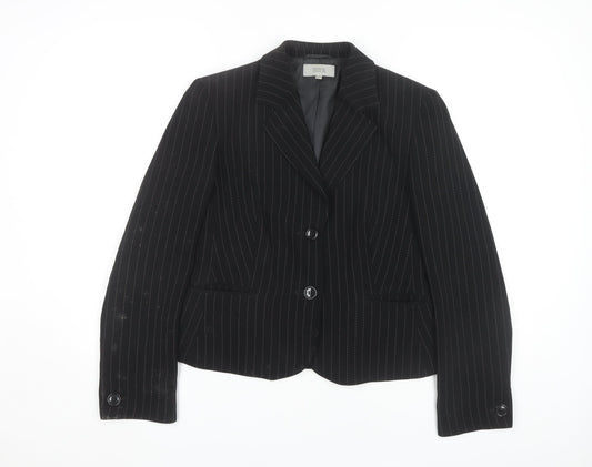 Marks and Spencer Women's Black Pinstripe Suit Jacket Size 12
