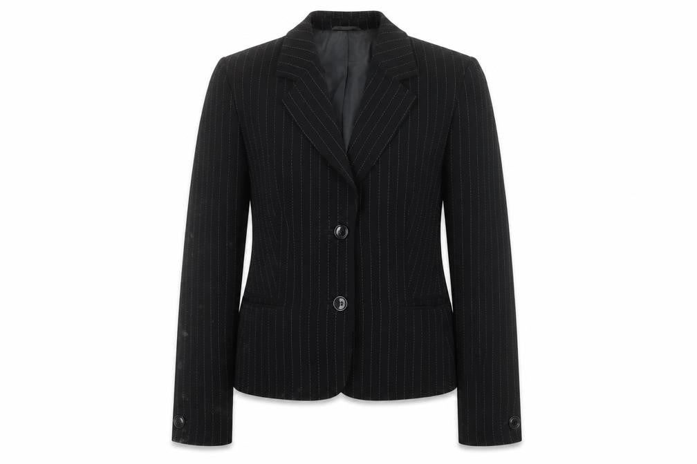 Marks and Spencer Women's Black Pinstripe Suit Jacket Size 12
