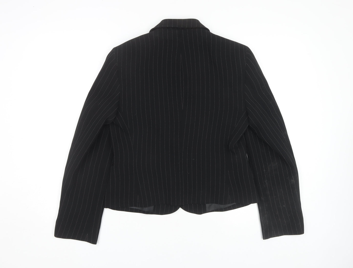 Marks and Spencer Women's Black Pinstripe Suit Jacket Size 12