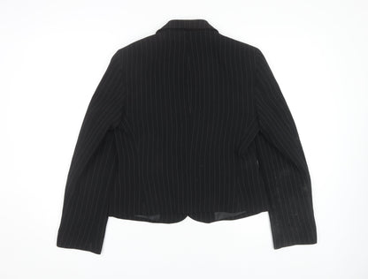 Marks and Spencer Women's Black Pinstripe Suit Jacket Size 12