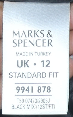 Marks and Spencer Women's Black Pinstripe Suit Jacket Size 12