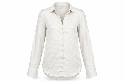 Womens UK Size 12 H&M Beige Basic Button-Up