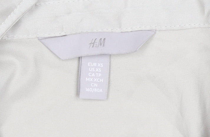 Womens UK Size 12 H&M Beige Basic Button-Up