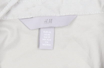 Womens UK Size 12 H&M Beige Basic Button-Up