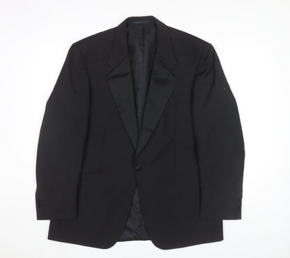Premiere Collection Men's Black Tuxedo Blazer, Size 40, Formal Jacket