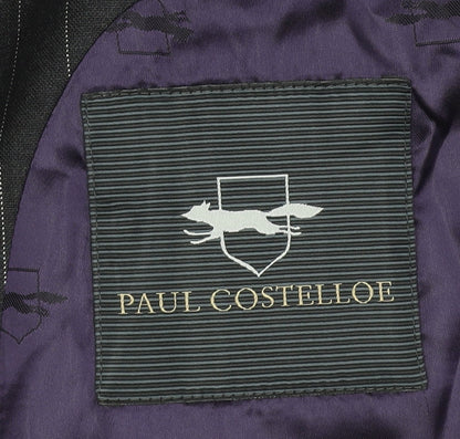 Paul Costelloe Men's Black Striped Blazer 40R