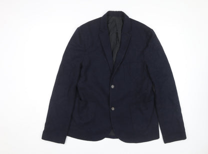 Mens UK Size 40 Topman Regular Blue Suit Jacket